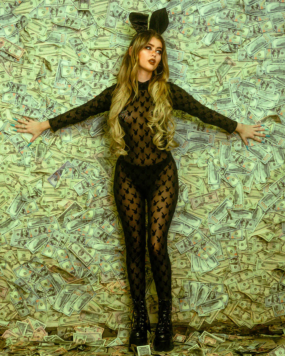 2pc Playboy Bunny Catsuit - Image 2