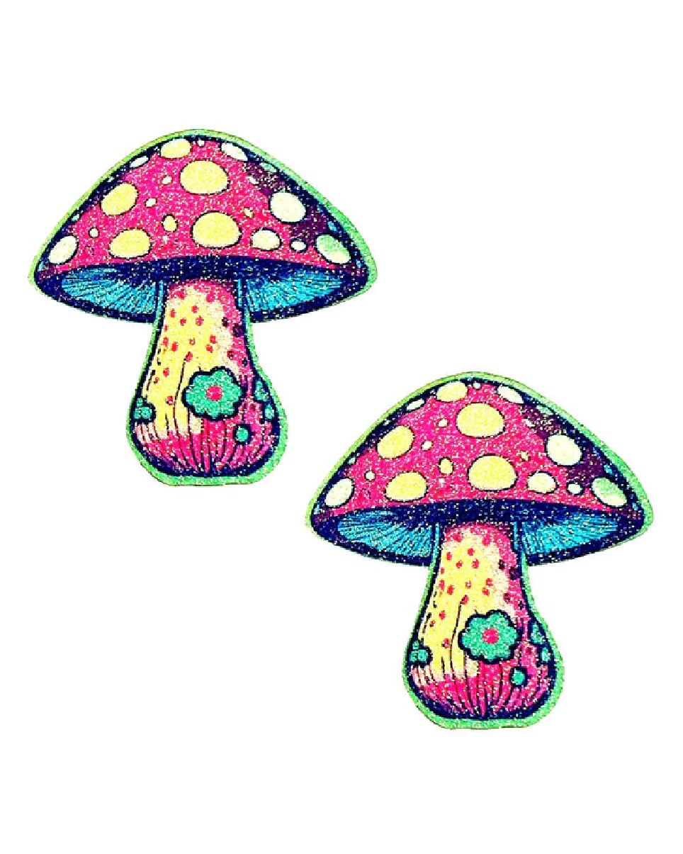 Amanita Dreamin Shroom Women's Glitter Pasties - Image 3
