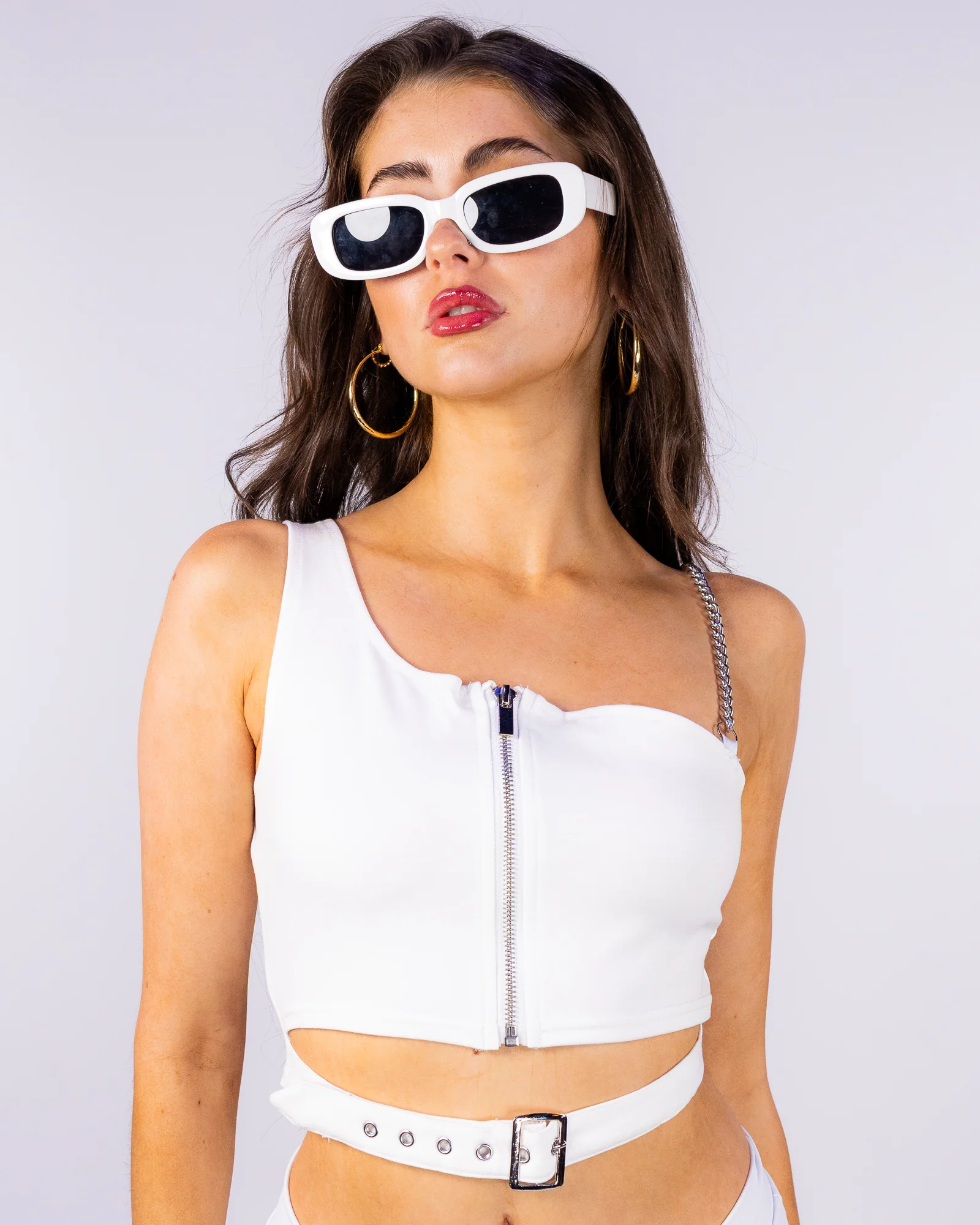 Awestruck Women's White Crop Top