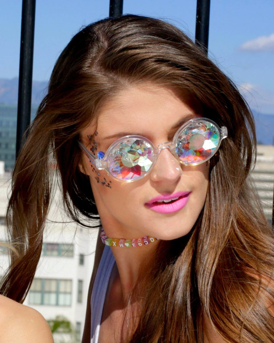 Retro Round Kaleidoscope Glasses - Image 8