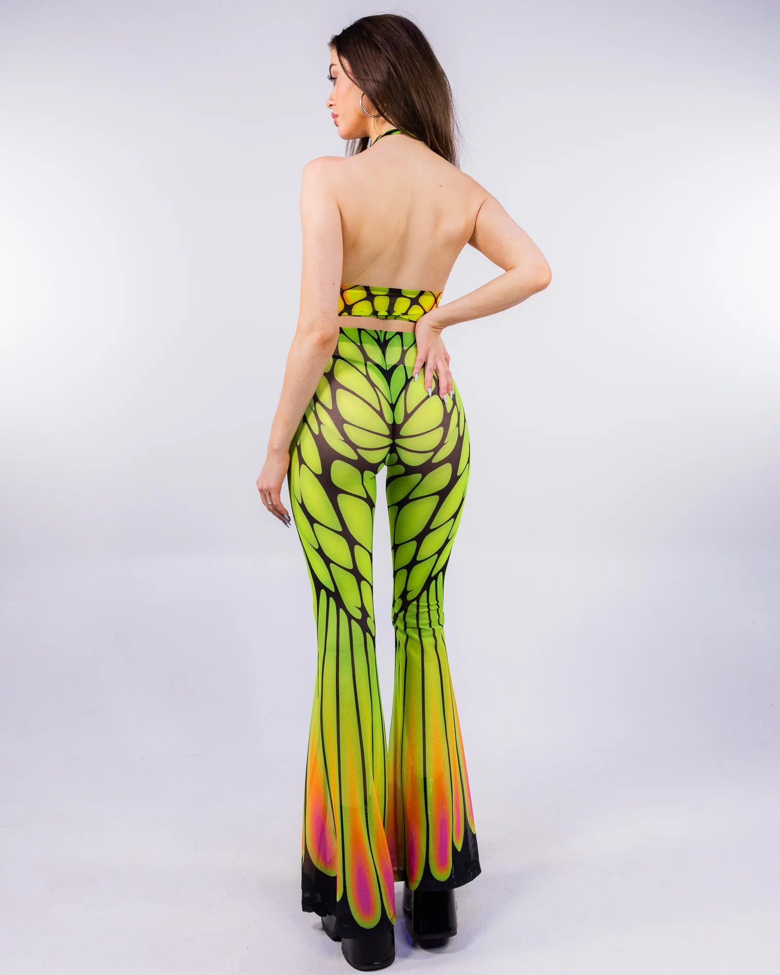 Badinka Papilion Women's Neon Mesh Pants Set - Image 6