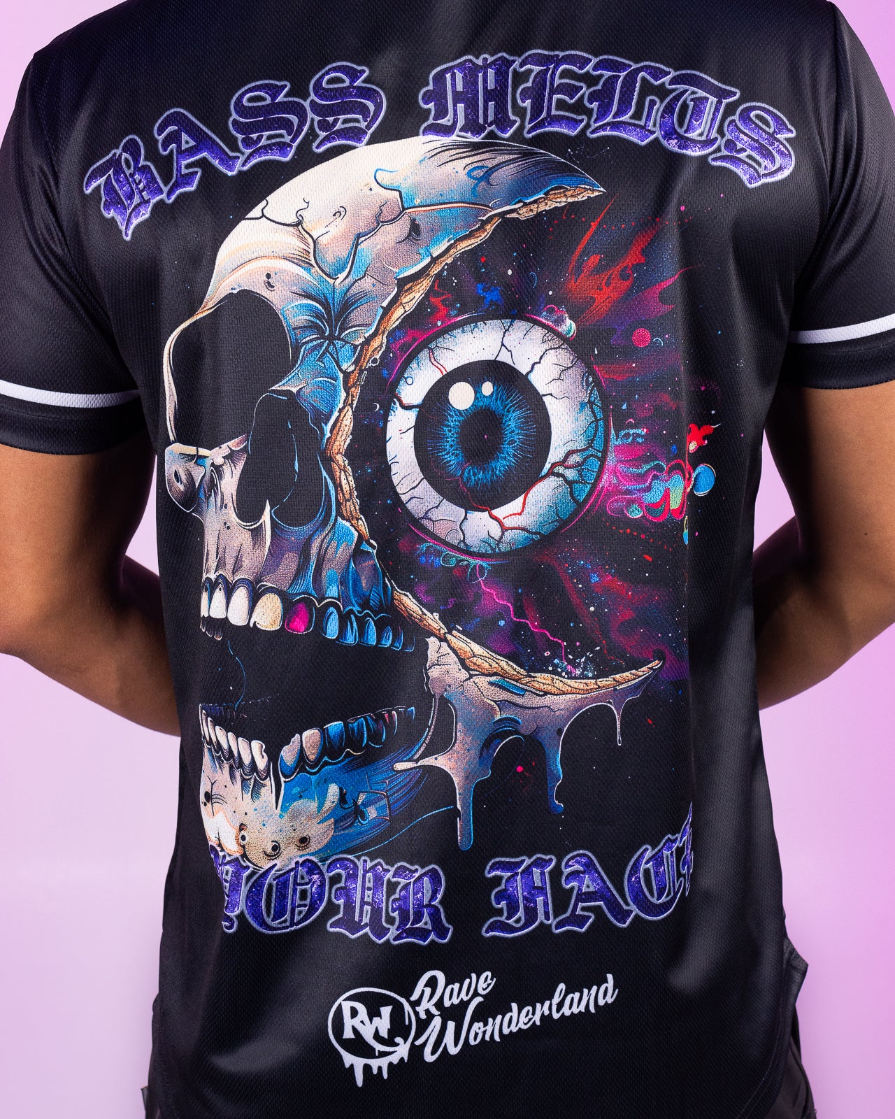 Bass Melts Your Face Baseball Jersey - Image 4