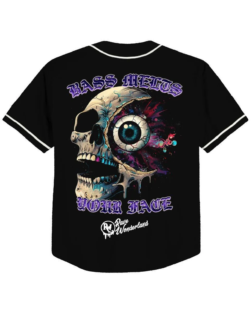 Bass Melts Your Face Baseball Jersey - Image 7