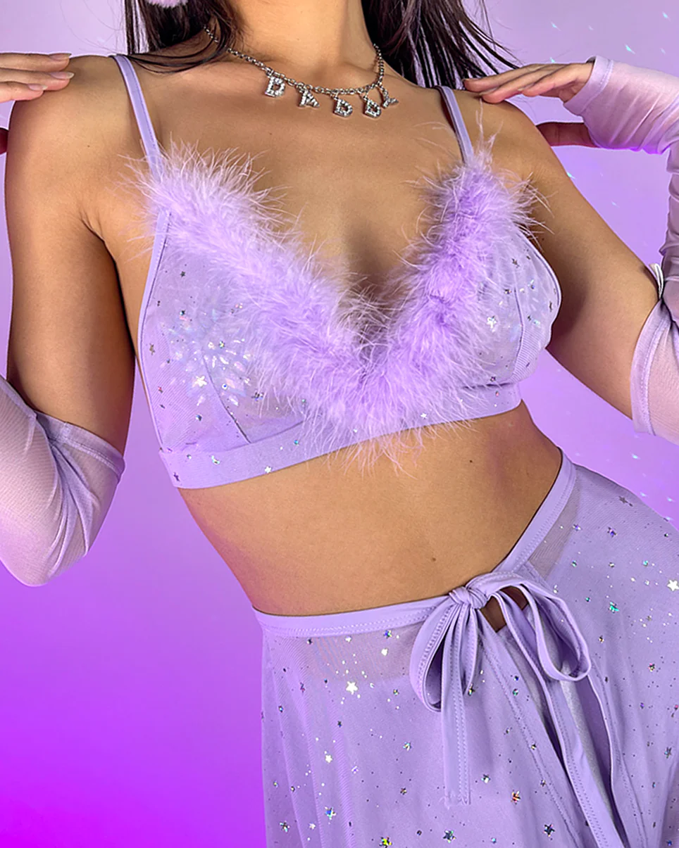 Bubble-icious Sheer Fur Bralette - Image 11