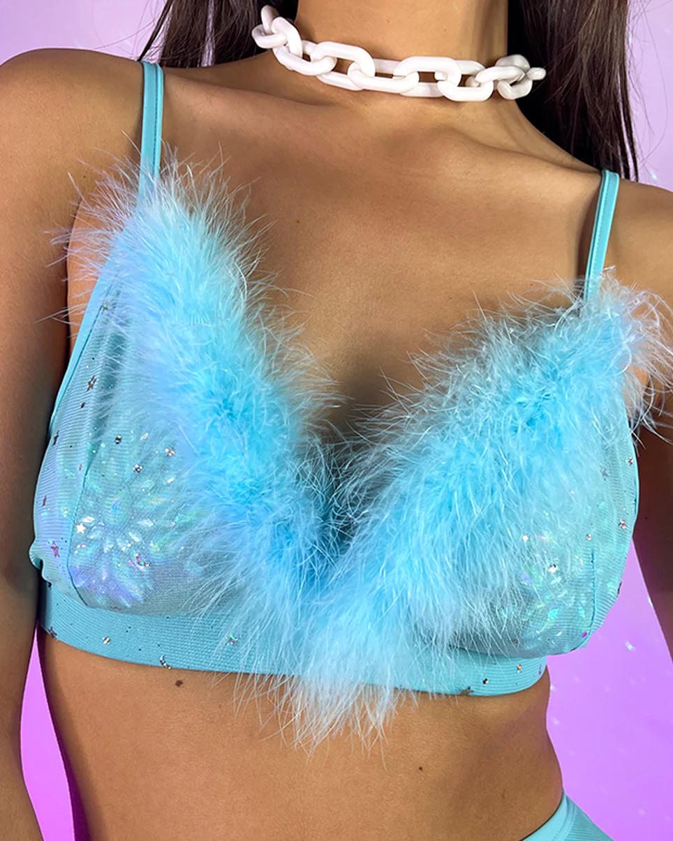 Bubble-icious Sheer Fur Bralette - Image 5