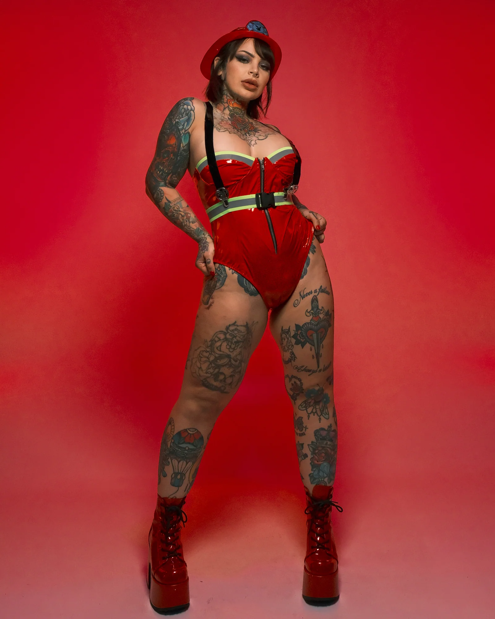 3pc Playboy Smokin' Hot Firegirl Costume - Image 10