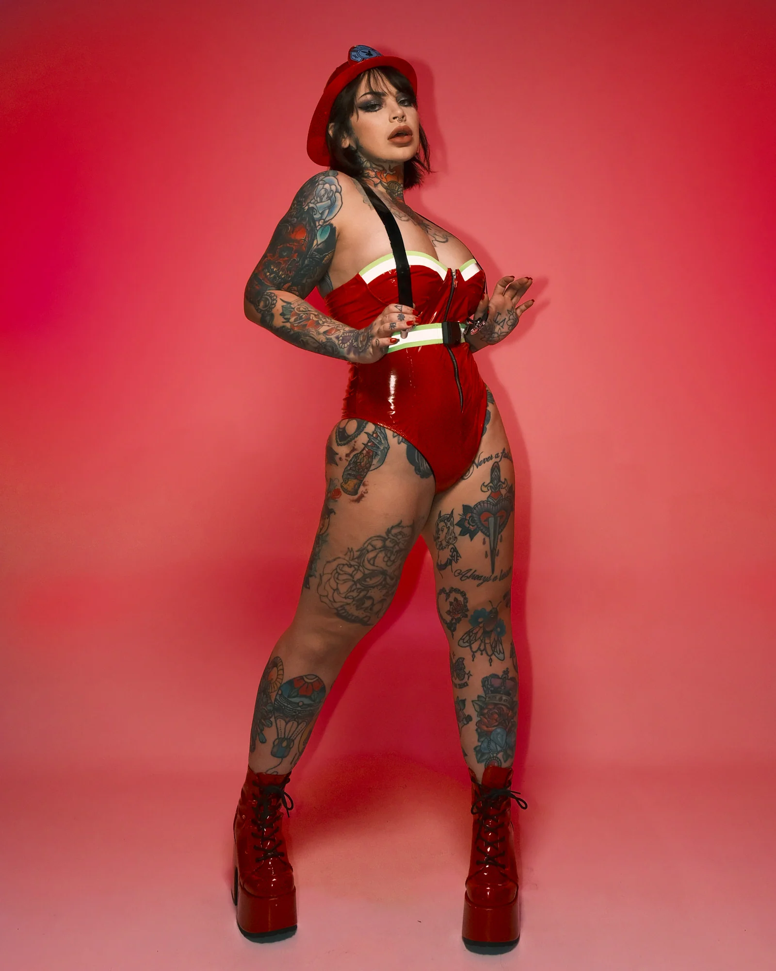 3pc Playboy Smokin' Hot Firegirl Costume - Image 11