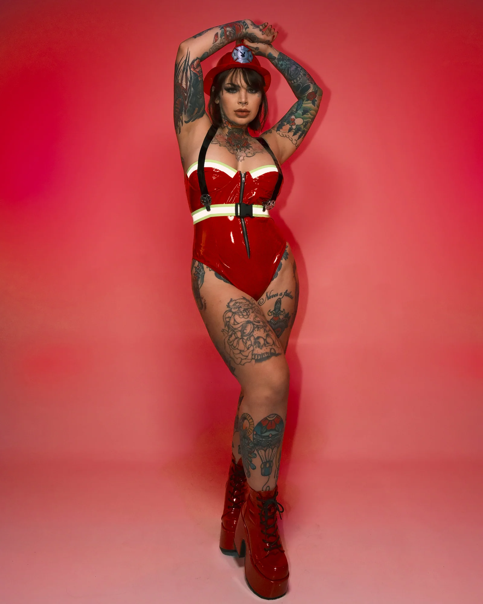 3pc Playboy Smokin' Hot Firegirl Costume - Image 13