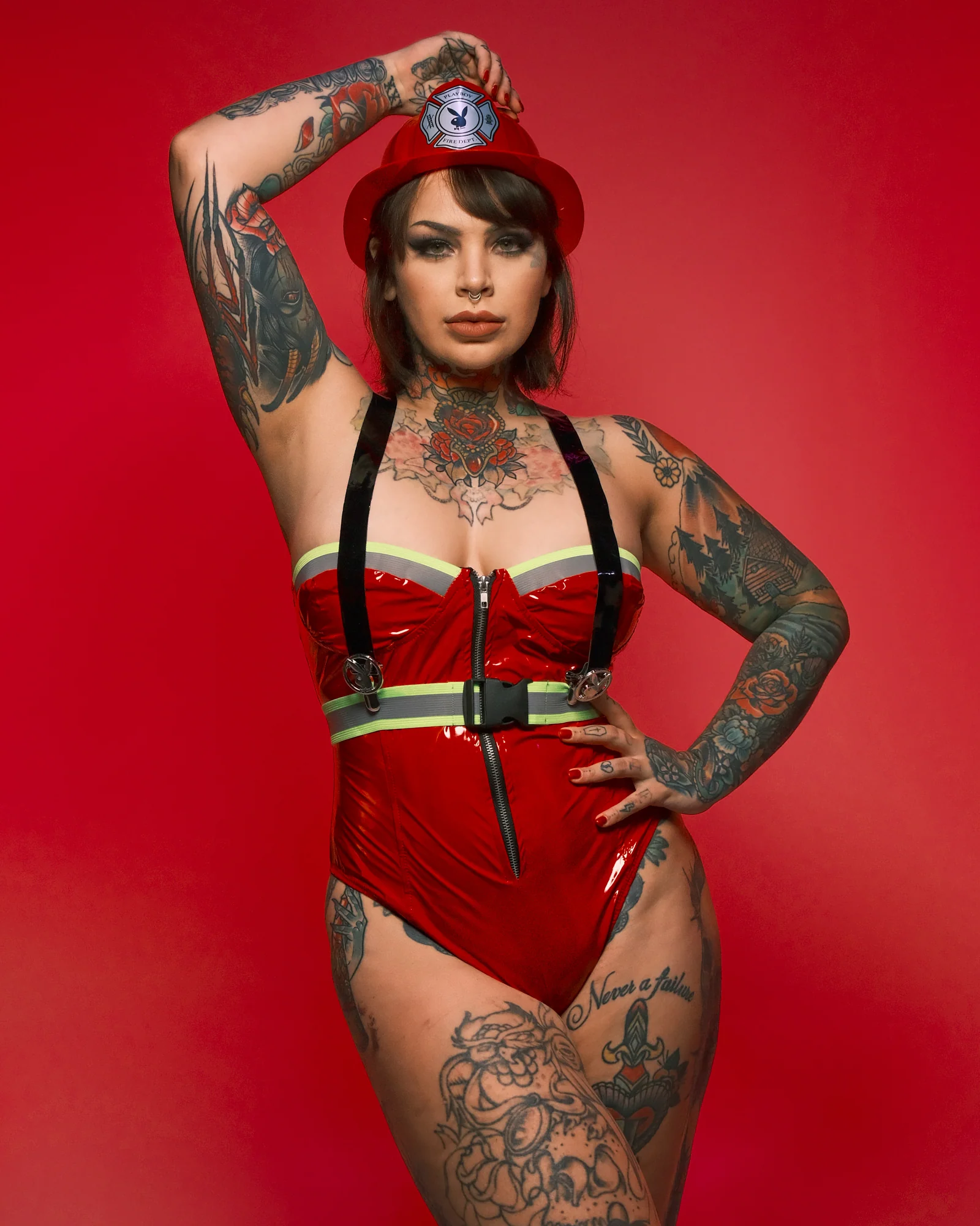 3pc Playboy Smokin' Hot Firegirl Costume - Image 7