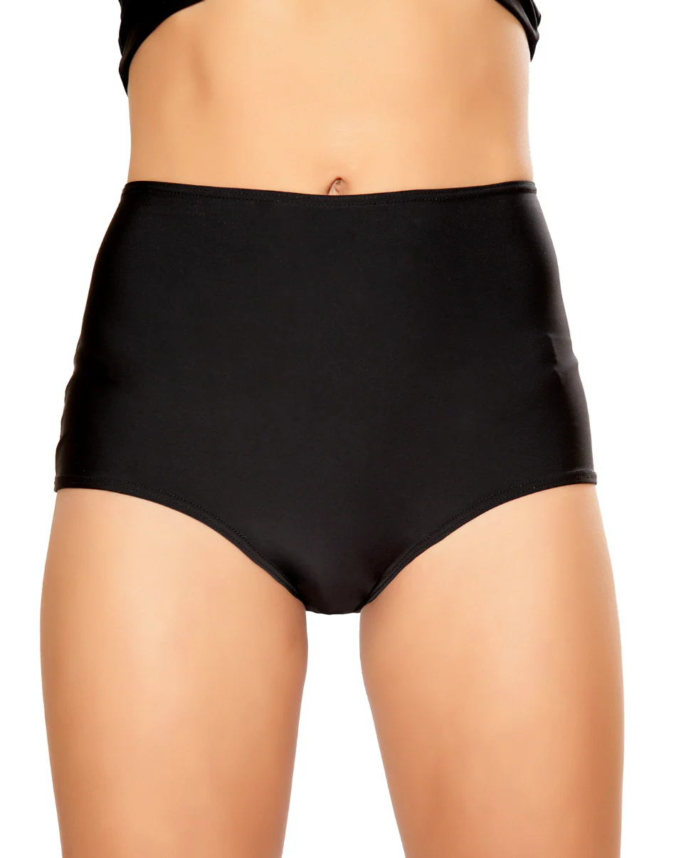 Black High-Waist Booty Shorts - Image 3