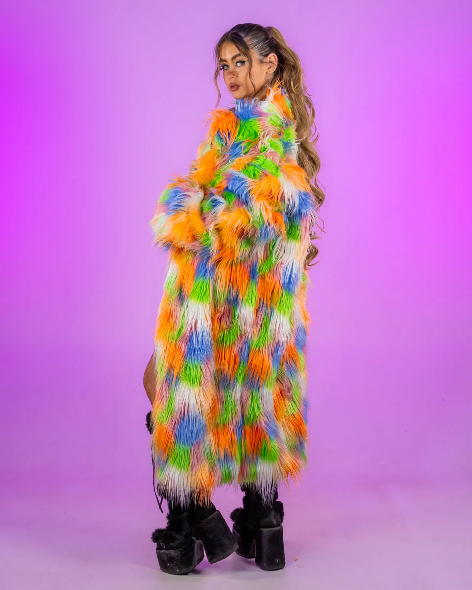 Orange Soda Unisex Faux Fur Coat - Image 2