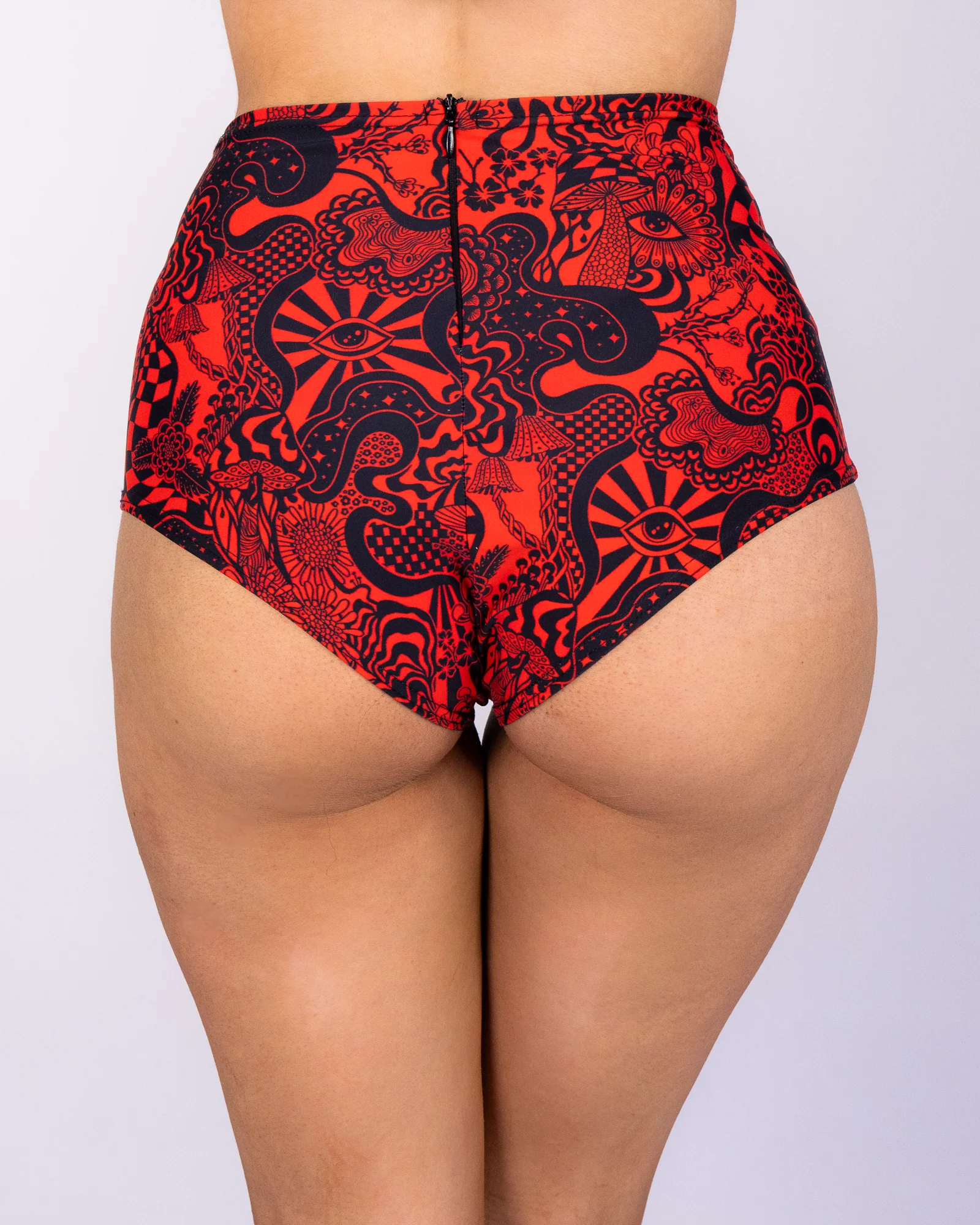 Crimson Zenith High Waist Booty Shorts - Image 5