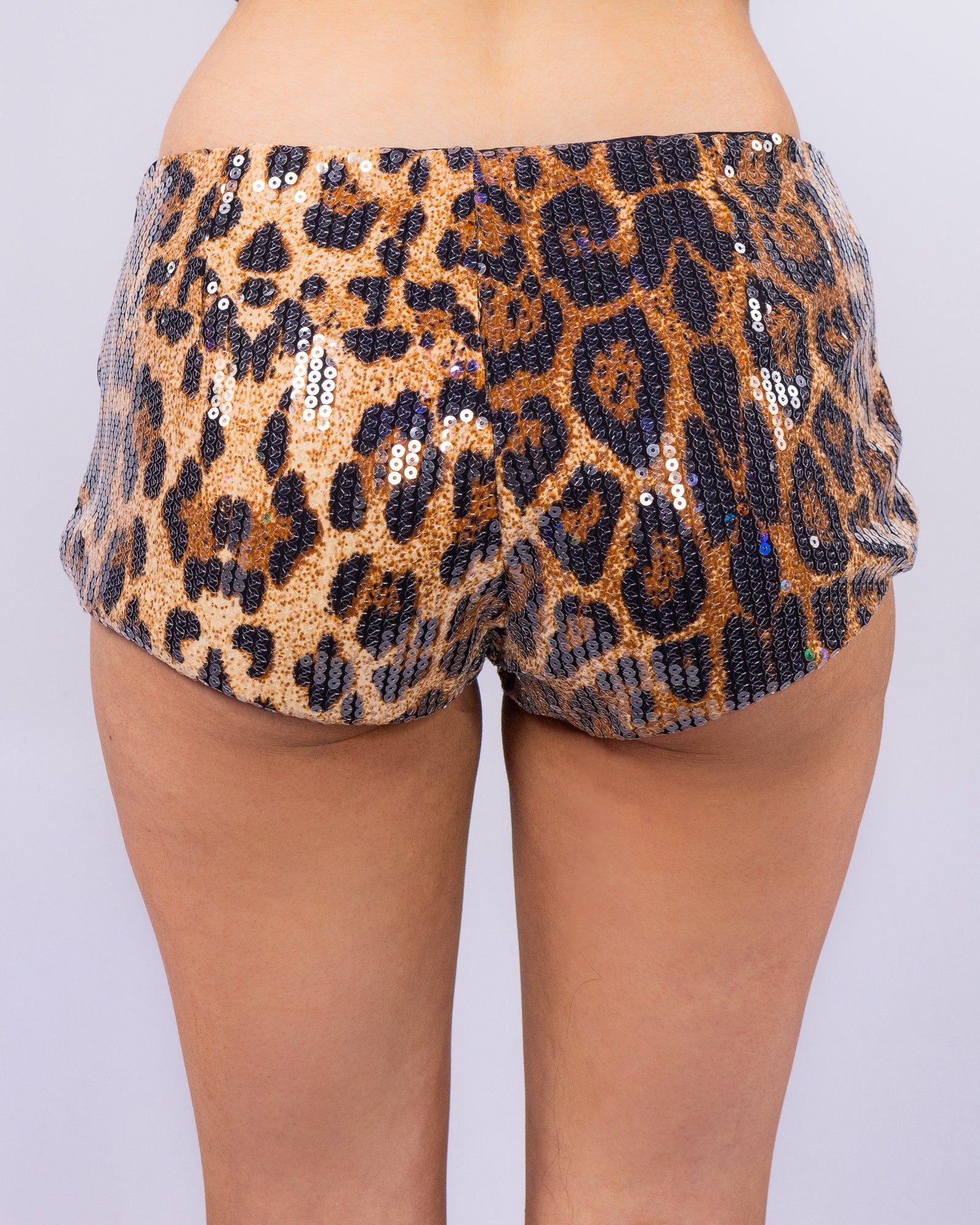 Frisky Business Women's Leopard Sequin Shorts - Image 4