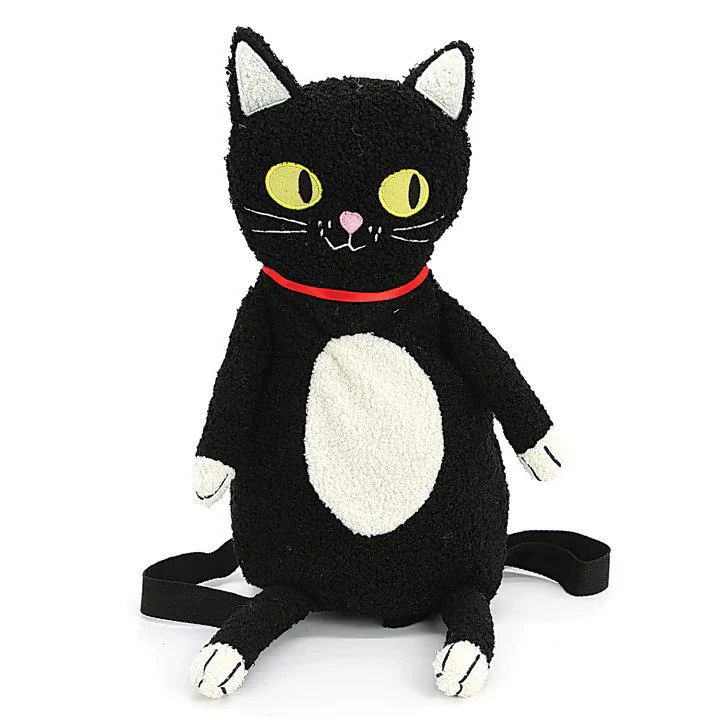 Furry Black Cat Backpack - Image 4