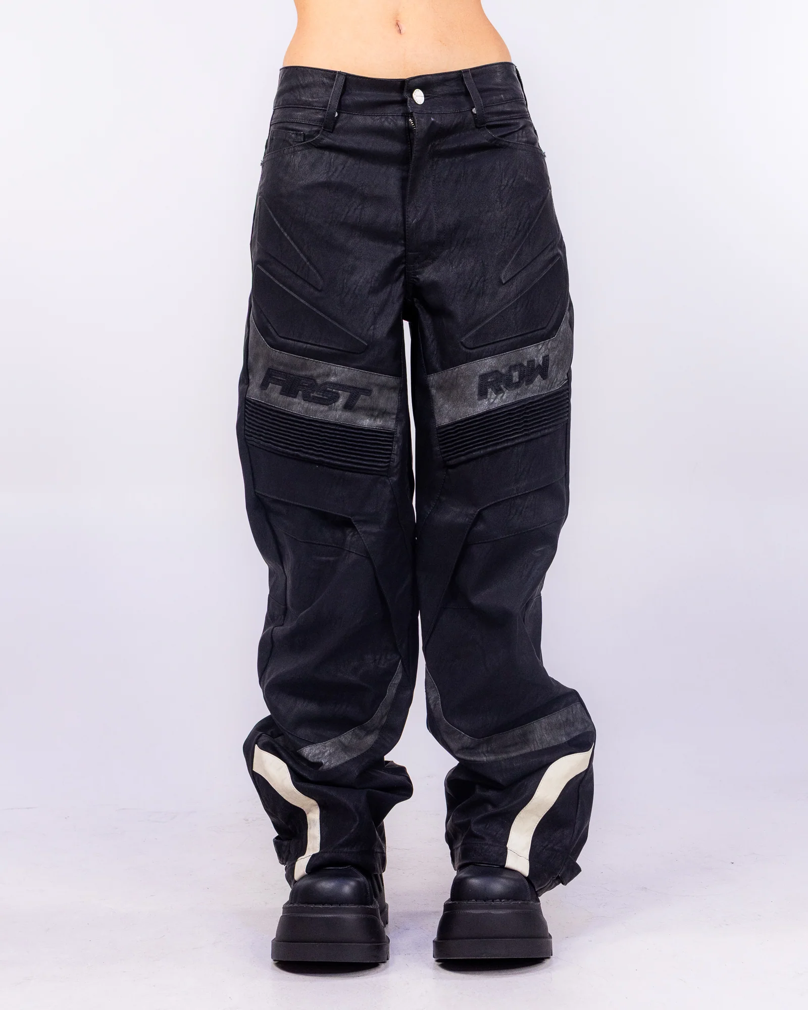 Fury Moto Women's Black Faux Leather Pants - Image 6