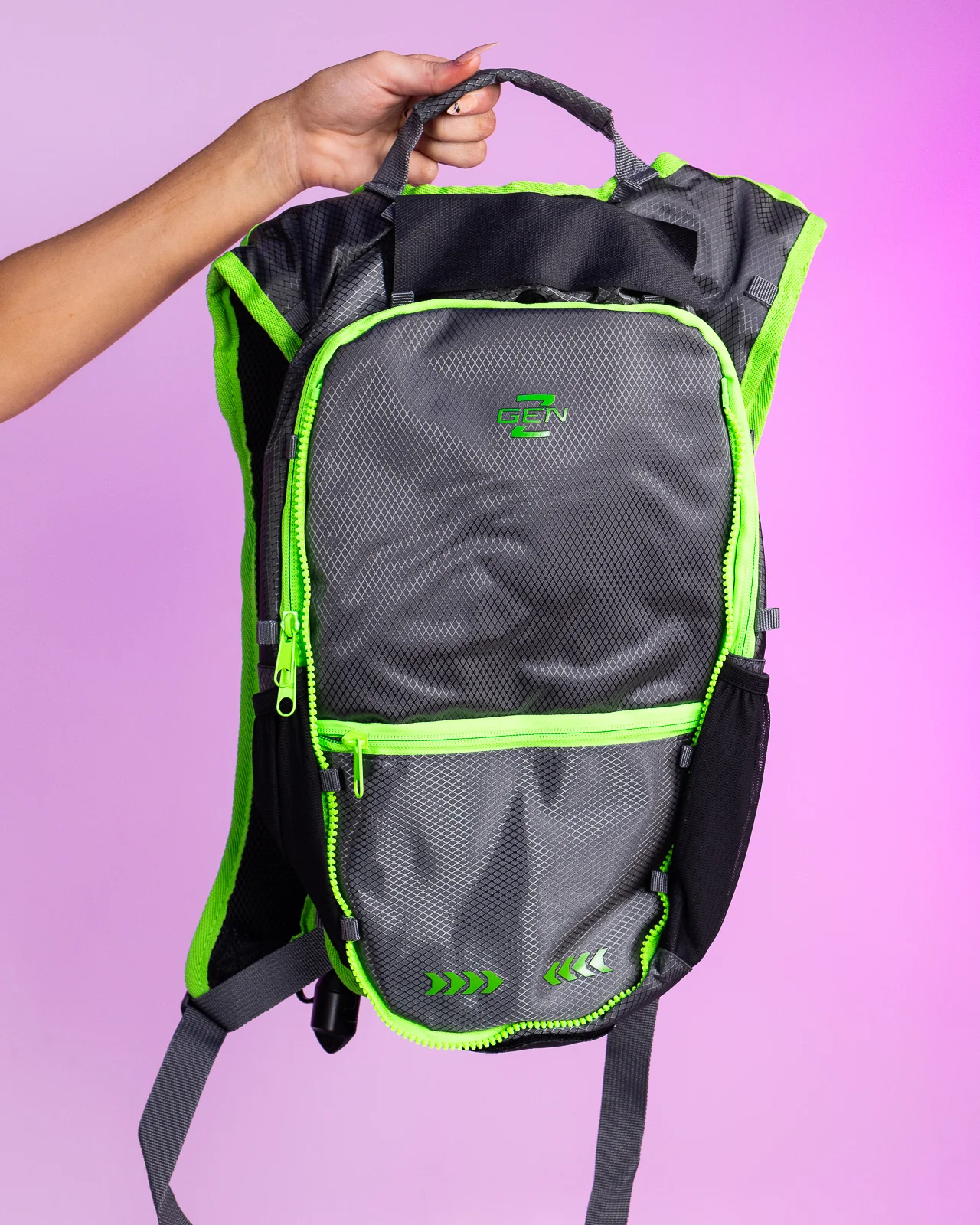 Gen Z Radiant Neon Gunmetal Backpack - Image 5