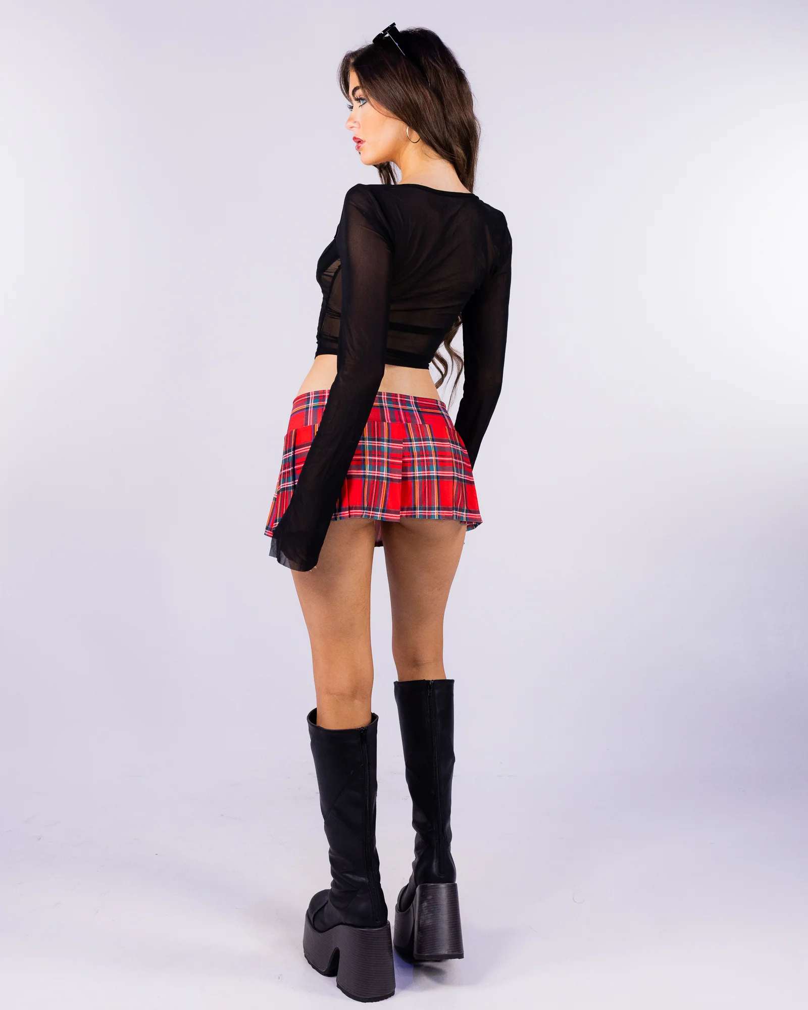 High Tech Women's Black Mesh Corset Top - Image 6