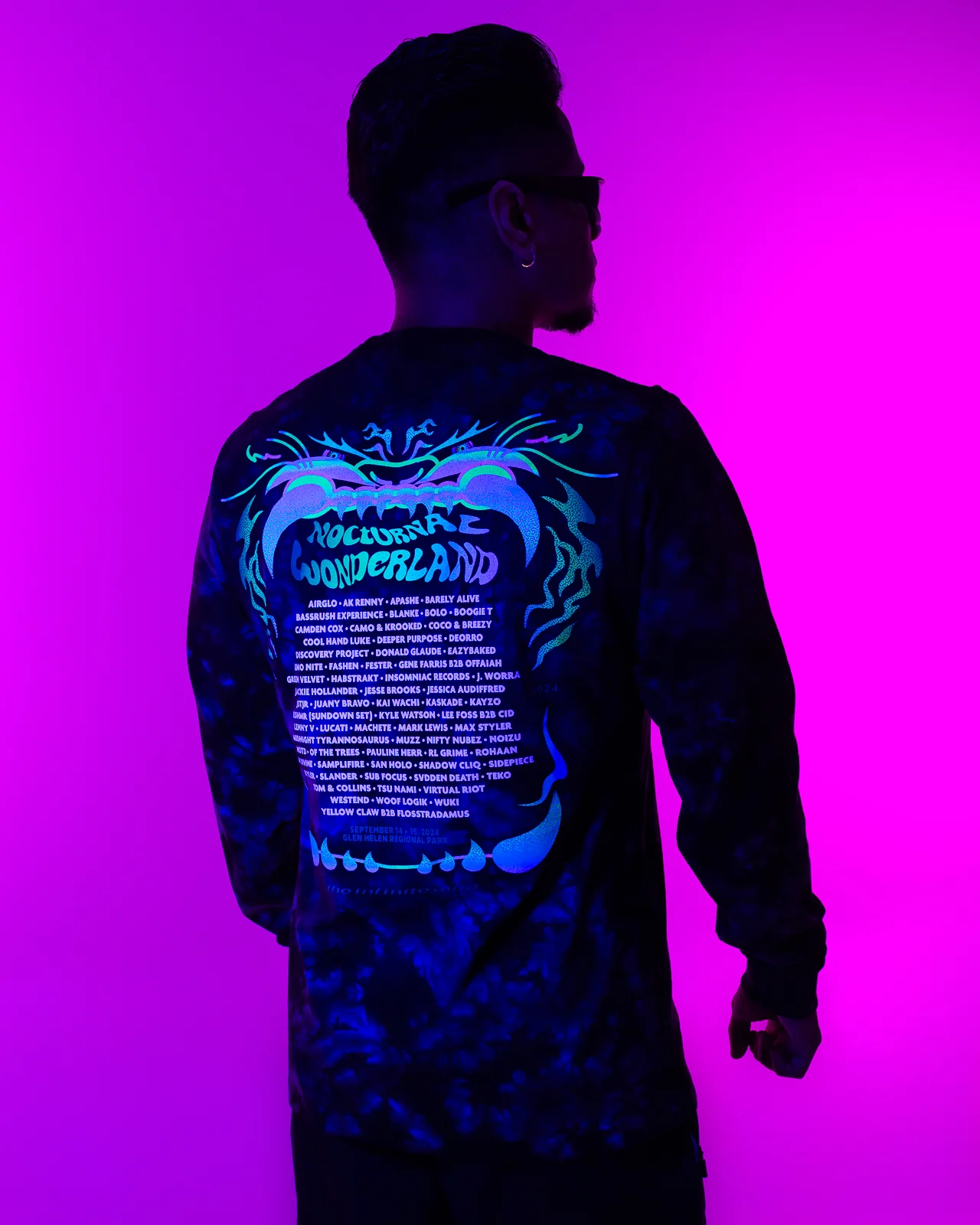 Insomniac Growling Tie Dye Lineup L/S Tee - Image 3