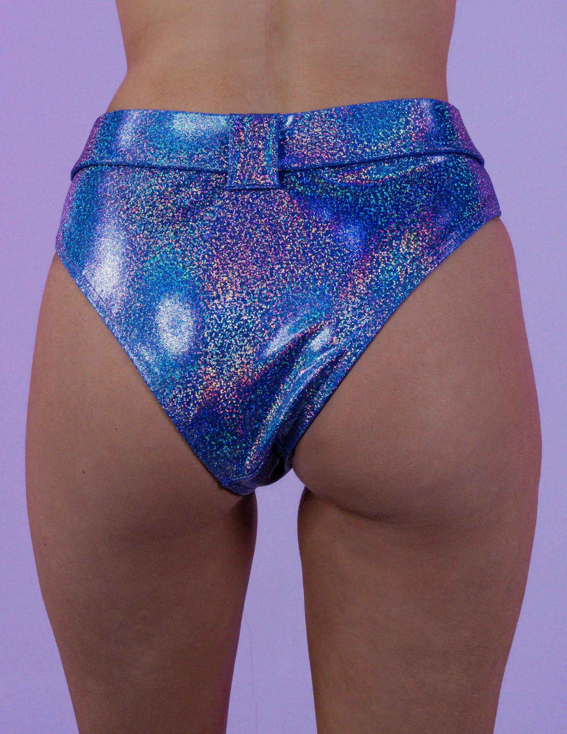 Lavender Spectrum Belted Shorts - Image 3