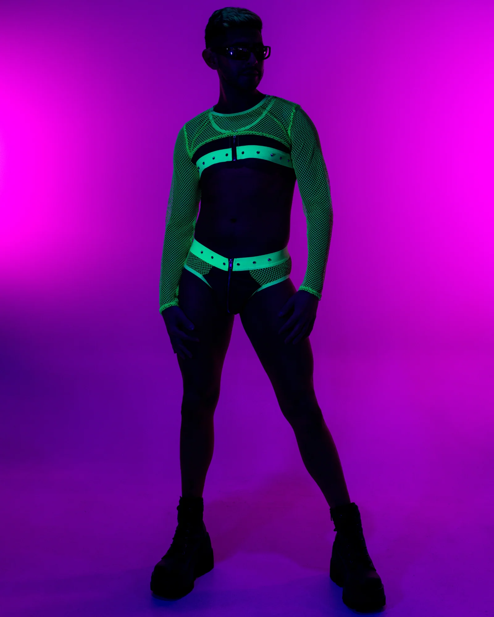 Lime Fishnet Shrug - Image 2