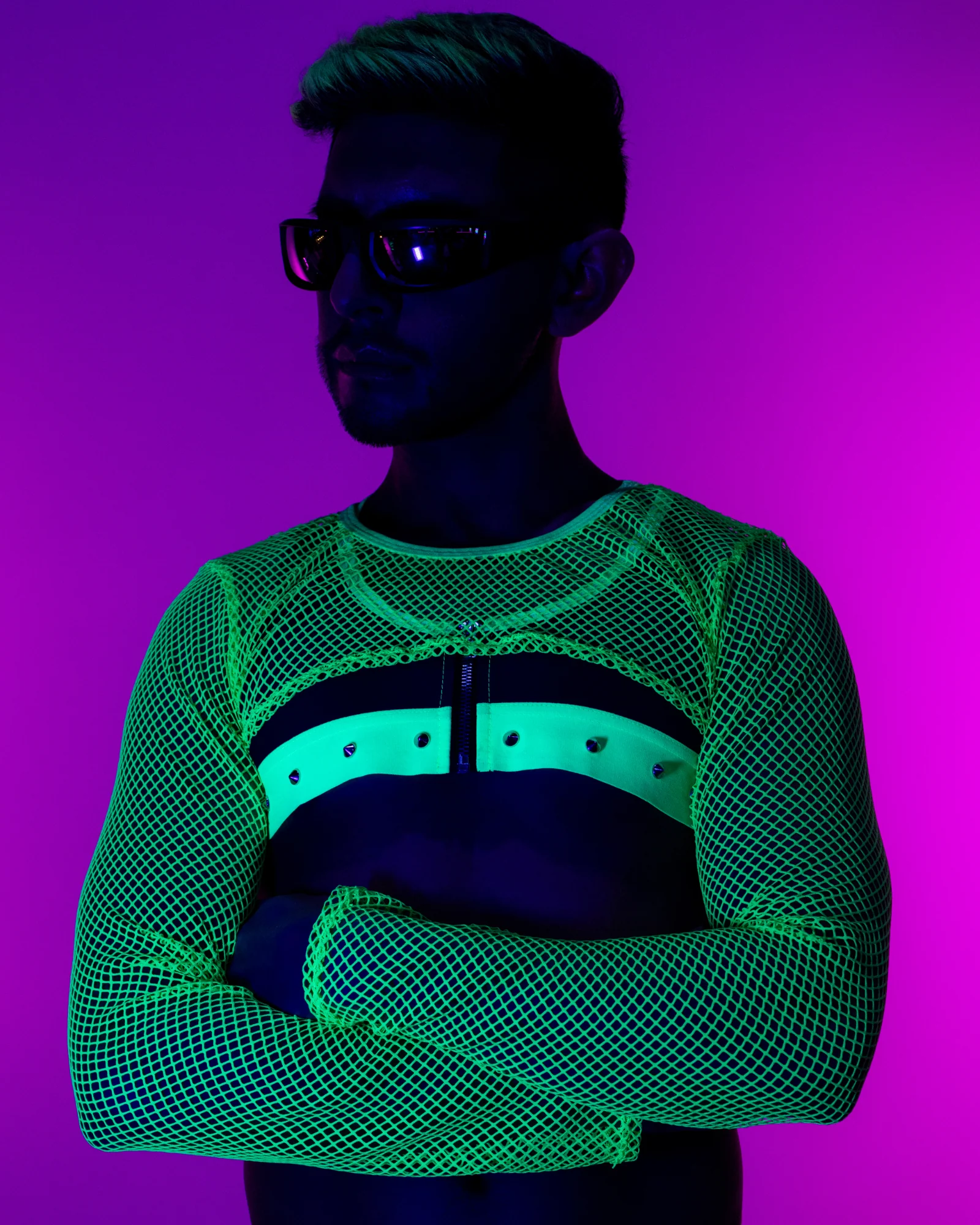 Lime Fishnet Shrug - Image 5