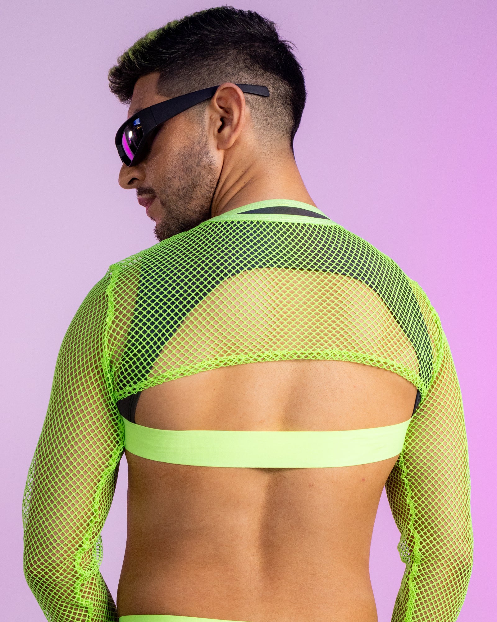 Lime Fishnet Shrug - Image 6