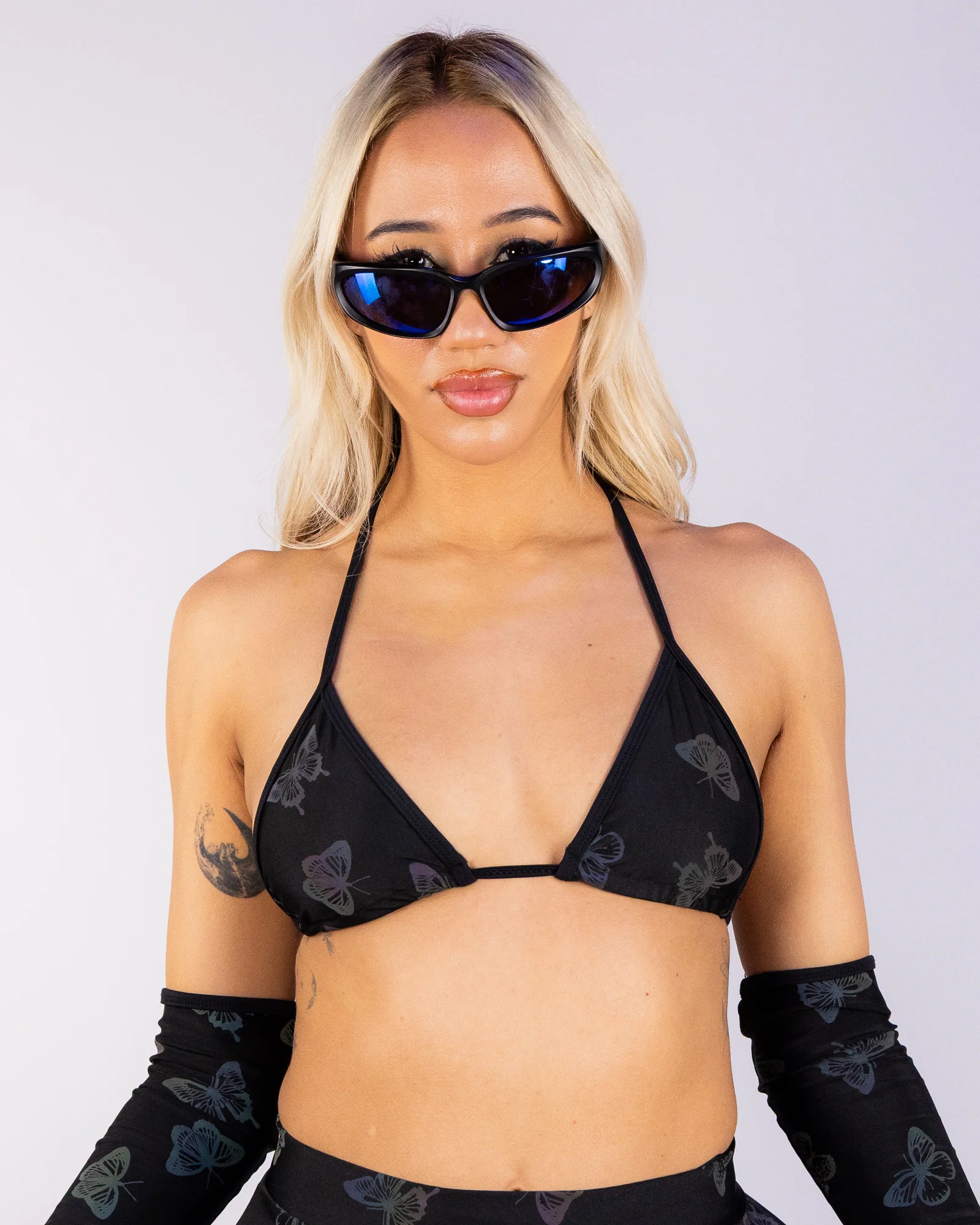 Flash Reflective Butterfly Bikini Top - Image 3