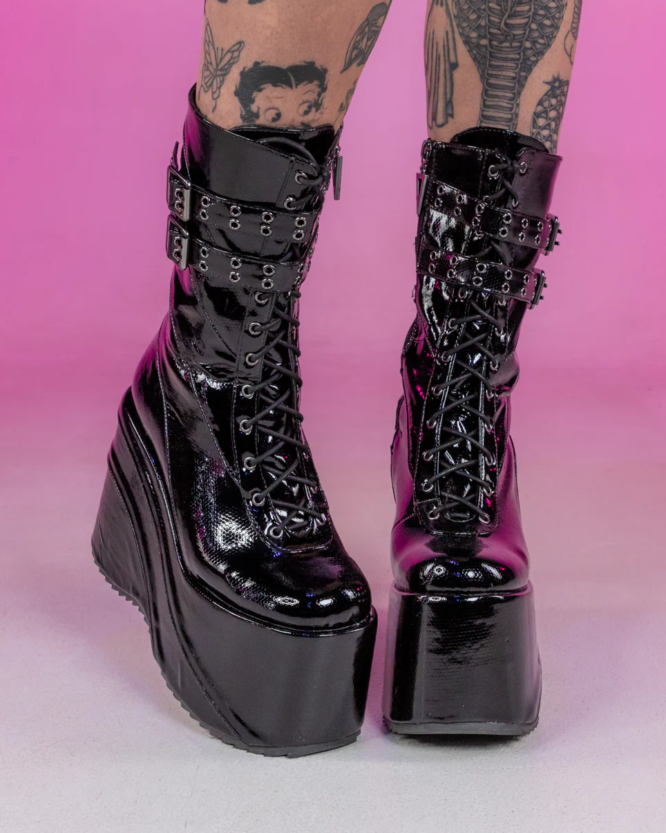 Miss Understood Black Platform Boots - Image 2