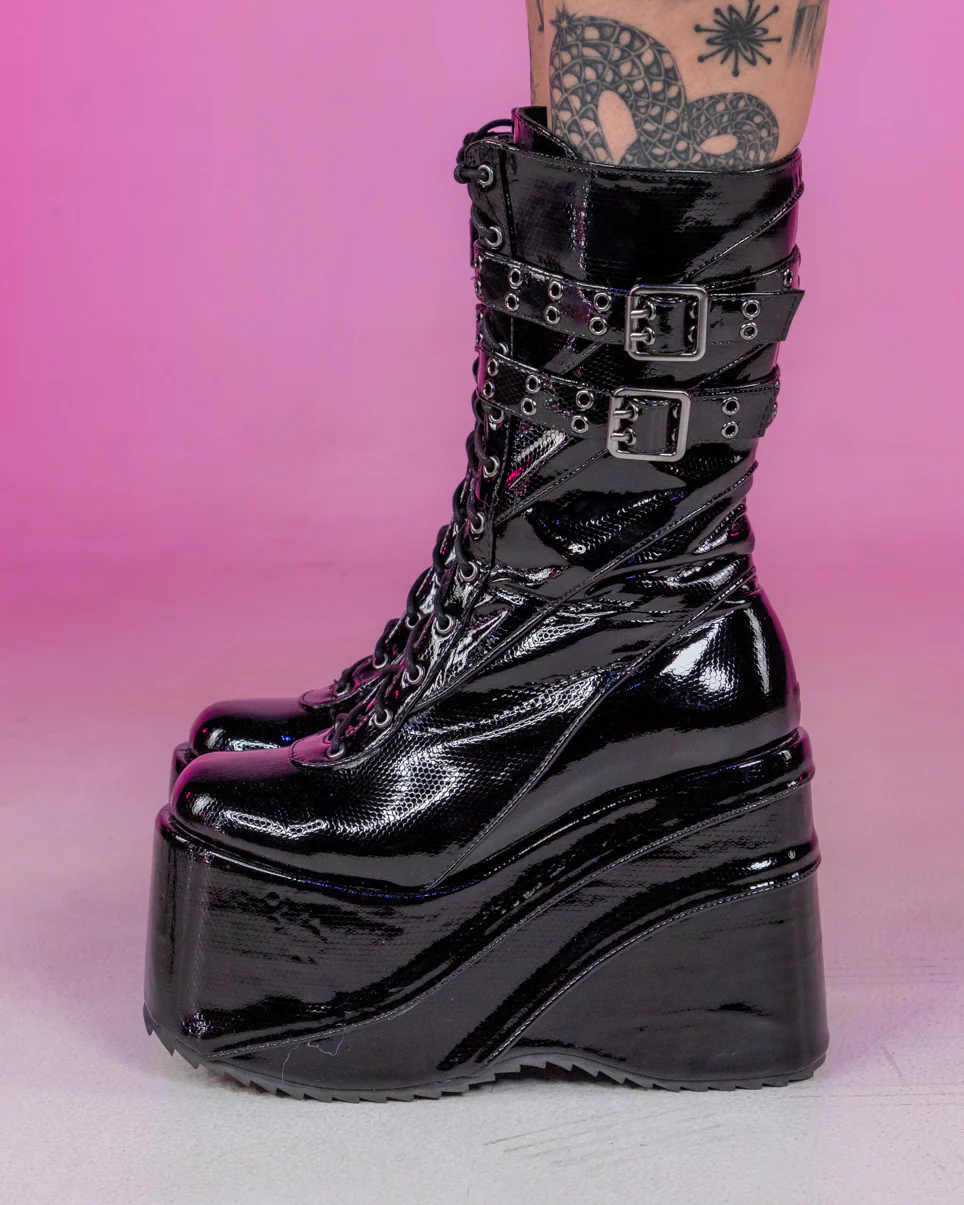 Miss Understood Black Platform Boots - Image 3