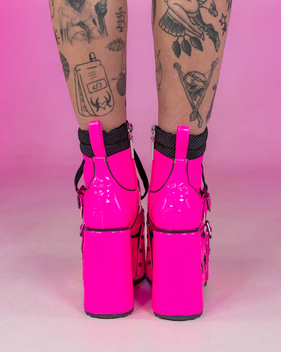 Pink Spaced Out Platform Boots - Image 5