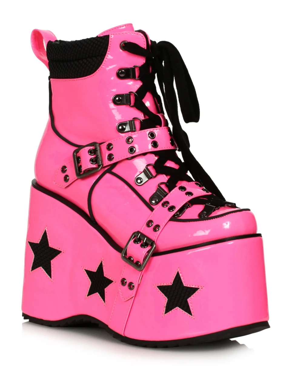 Pink Spaced Out Platform Boots - Image 9