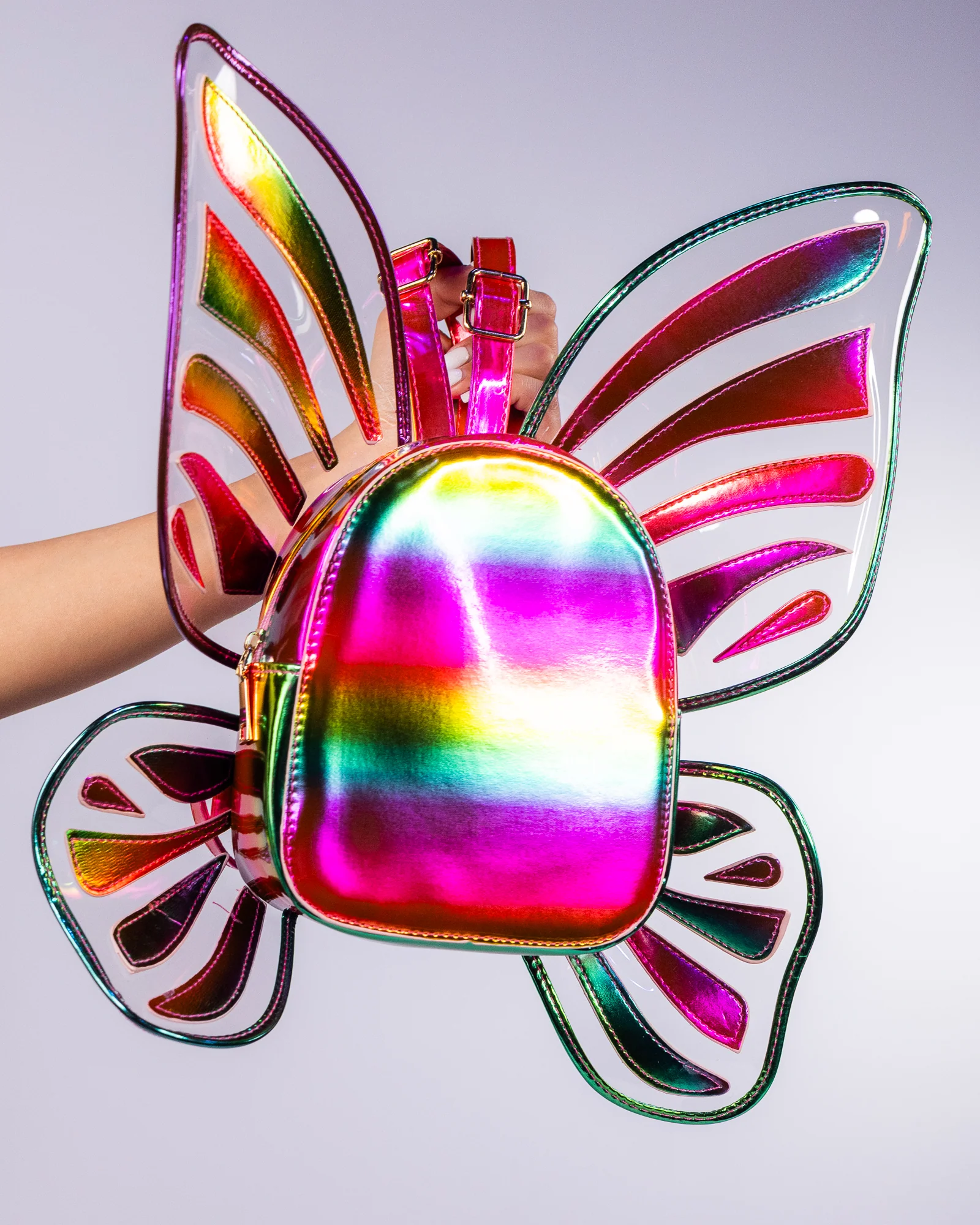 Rainbow Holo Butterfly Unisex Backpack