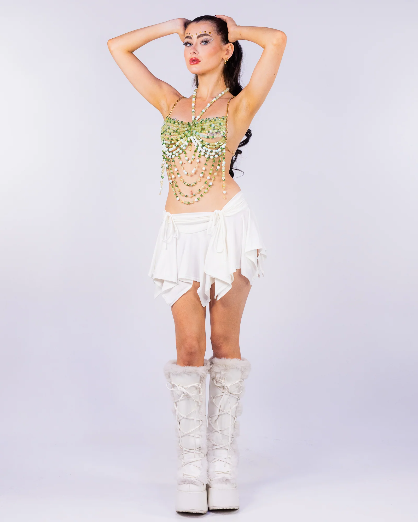 Sea Foam Women's Green Bead Top - Image 3
