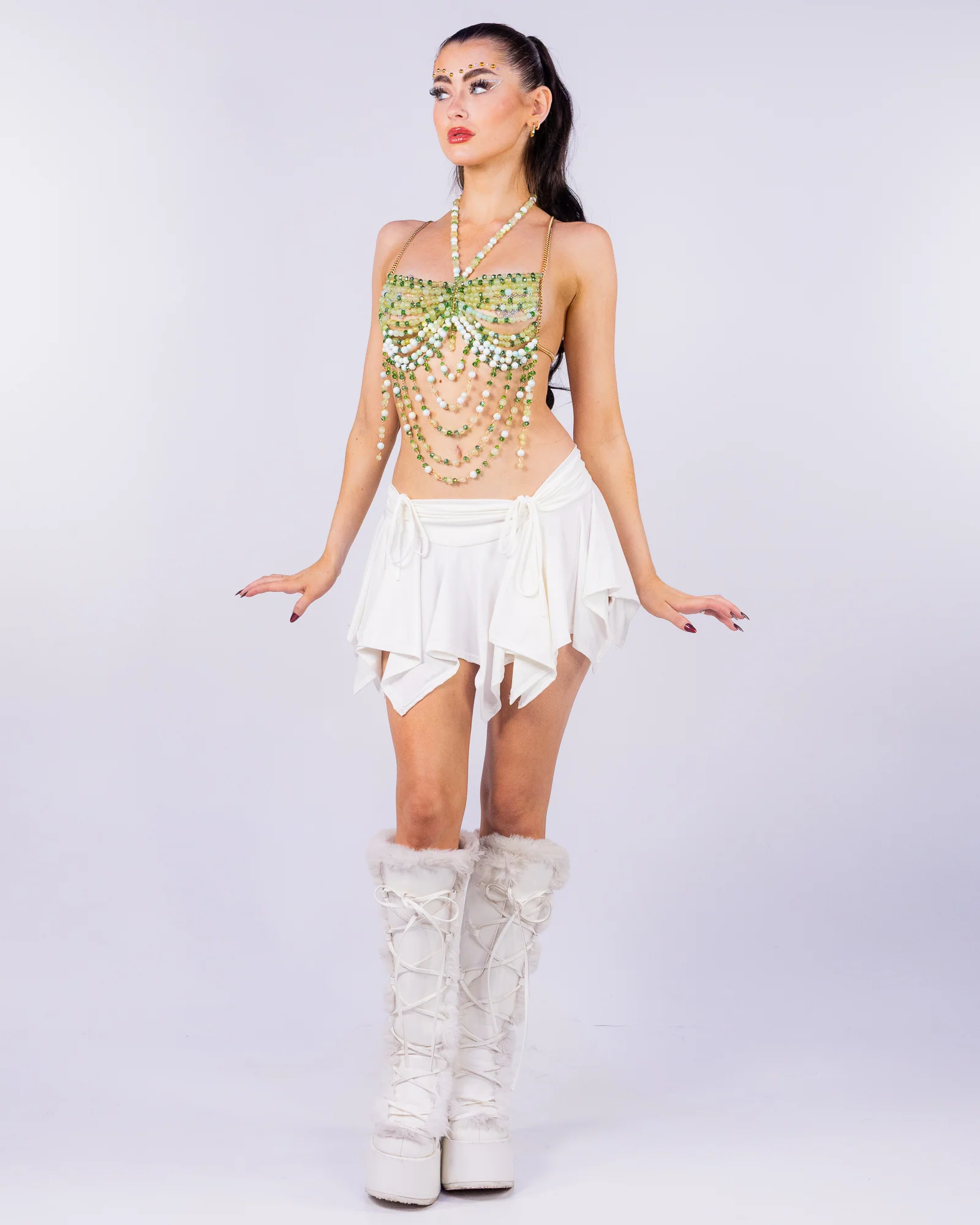 Sea Foam Women's Green Bead Top - Image 6