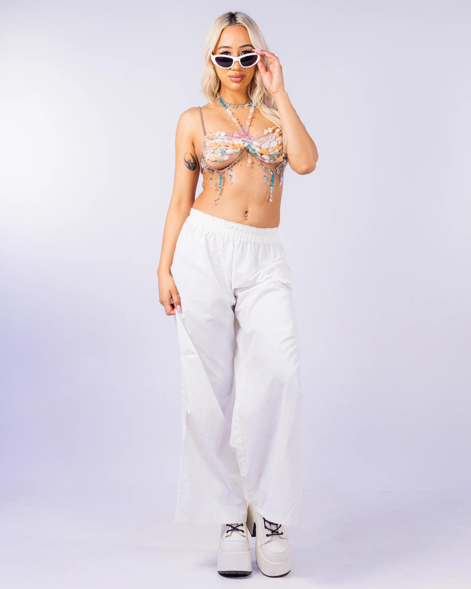 She Sells Sea Shells Women's Multicolor Bead Top - Image 6