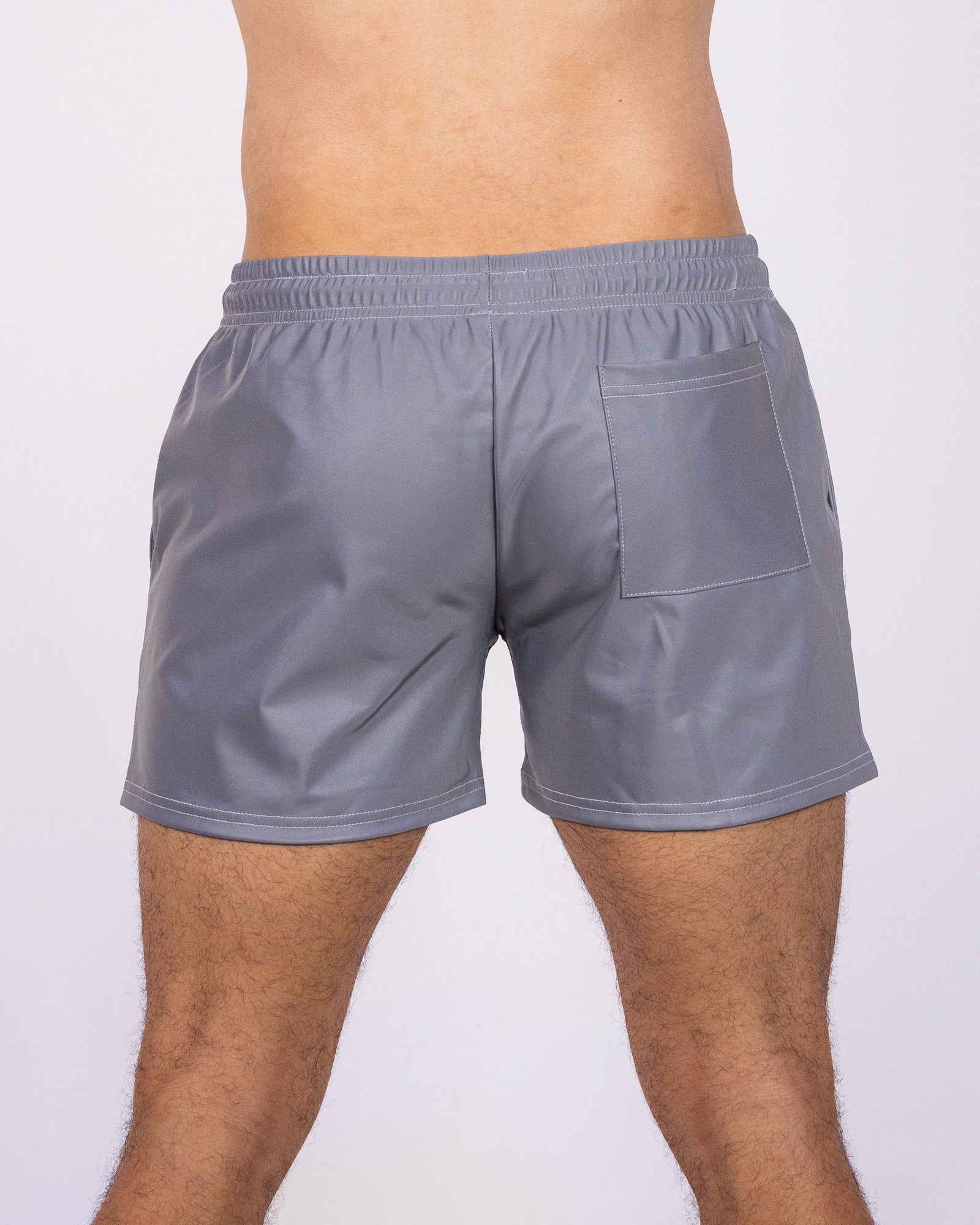 Silver Flash Reflective Drawstring Shorts - Image 5