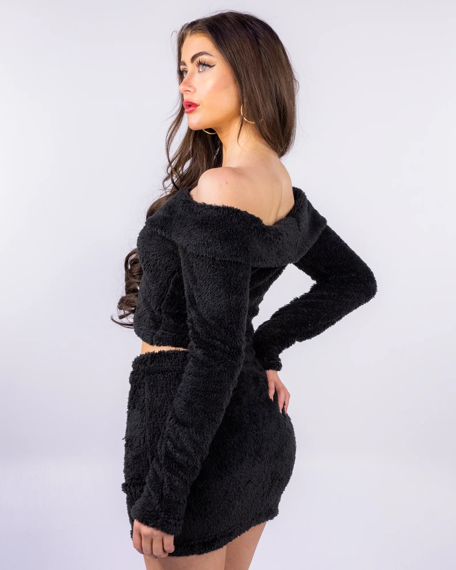 So Plush Women's Black 2pc Skirt Set - Image 4