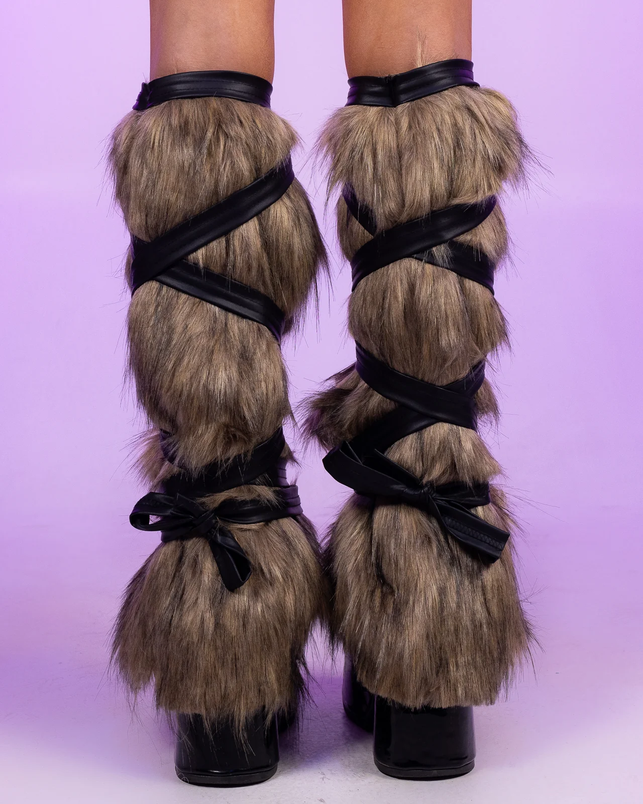 Strappy Brown Fluffies - Image 7