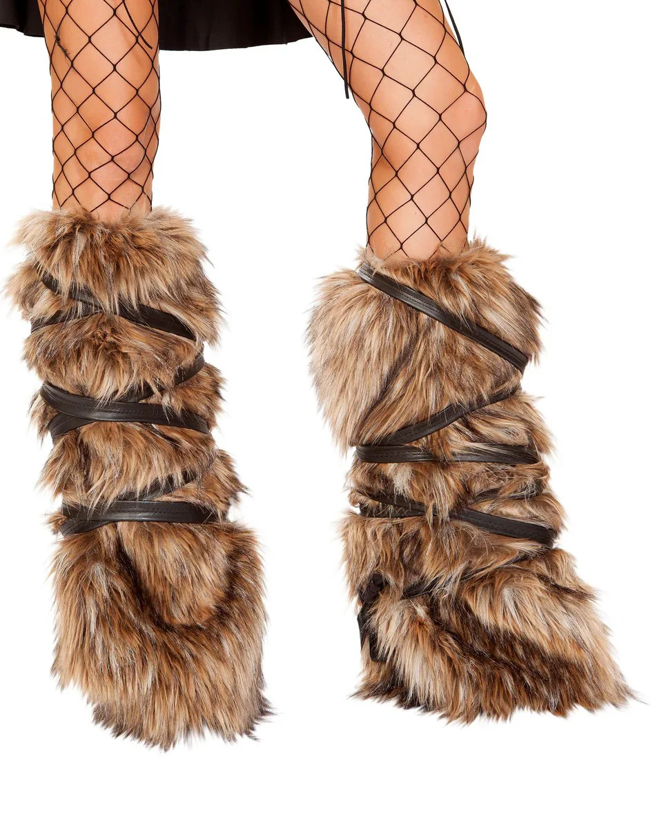 Strappy Brown Fluffies - Image 8