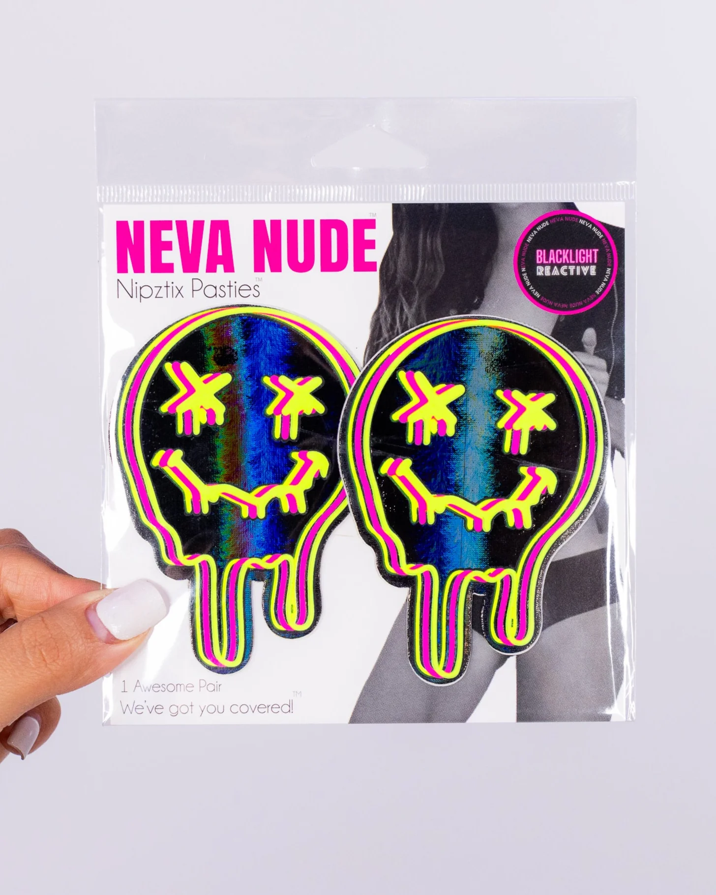 Super UV Trippy Face Women's Neon Pasties
