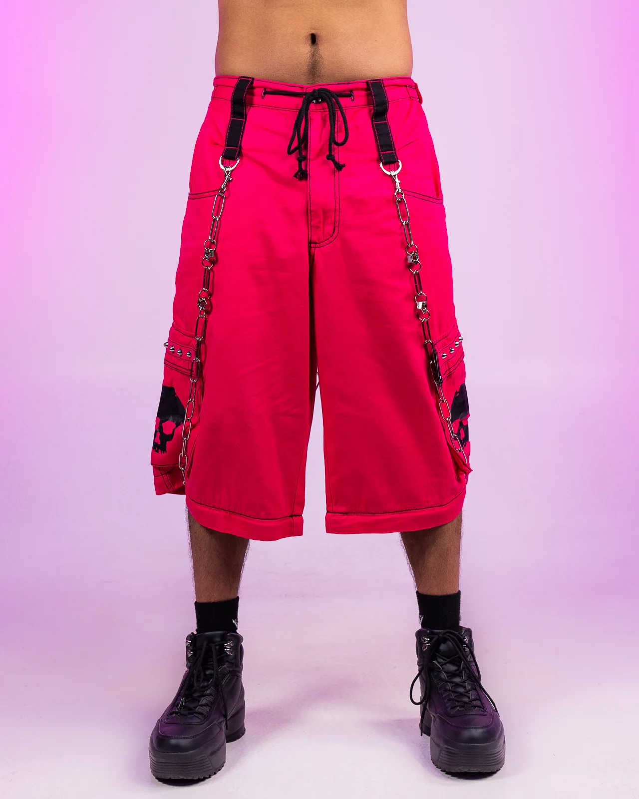 Tripp NYC Zip-Off Pink Skull Pants - Image 10