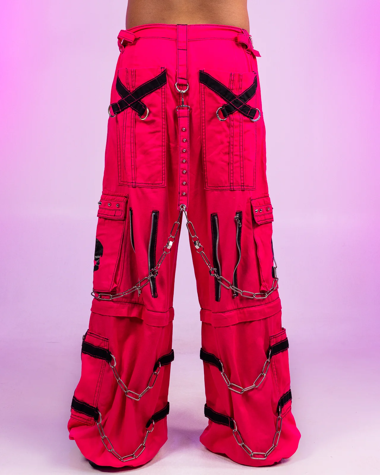 Tripp NYC Zip-Off Pink Skull Pants - Image 9