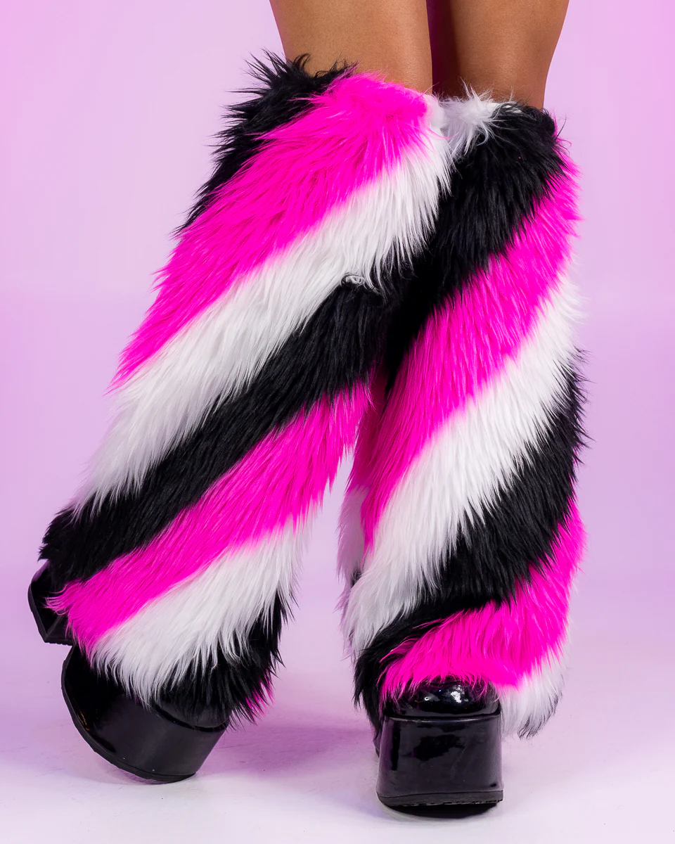Twisted Pink Women's Fluffy Leg Warmers