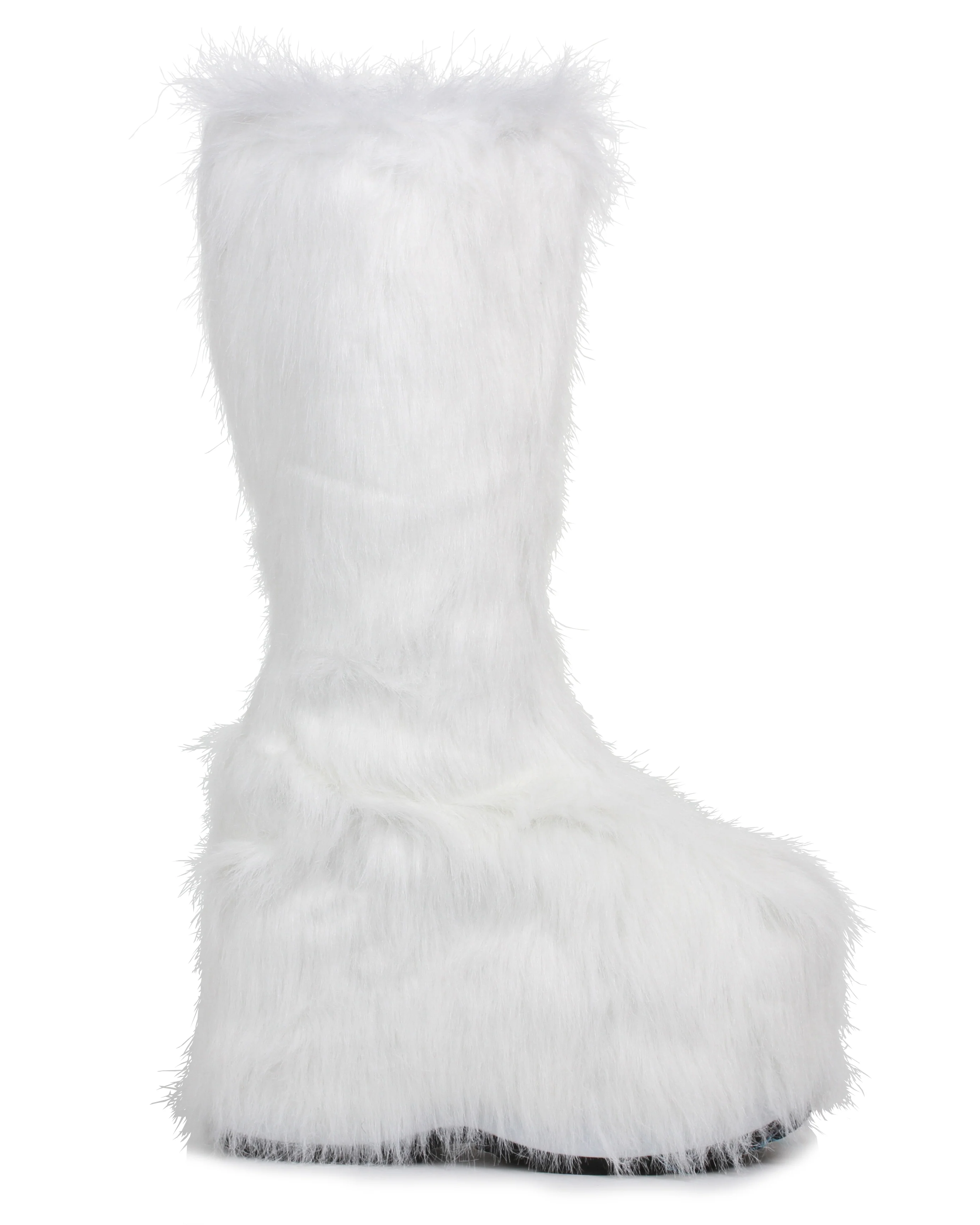 White Electric Fuzz Women's Faux Fur Platform Boots - Image 4