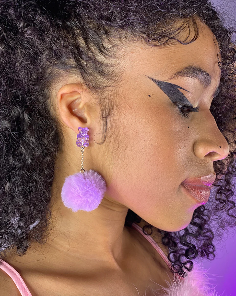 Your Teddy Gummy Bear Plush Earrings - Image 5